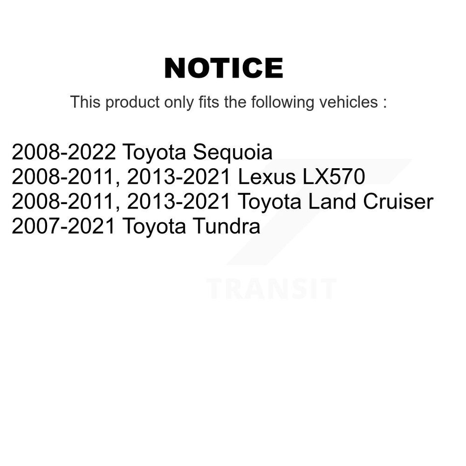 Front Rear Semi-Metallic Brake Pad Kit For Toyota Tundra Sequoia Lexus LX570 Land Cruiser KSM-100109