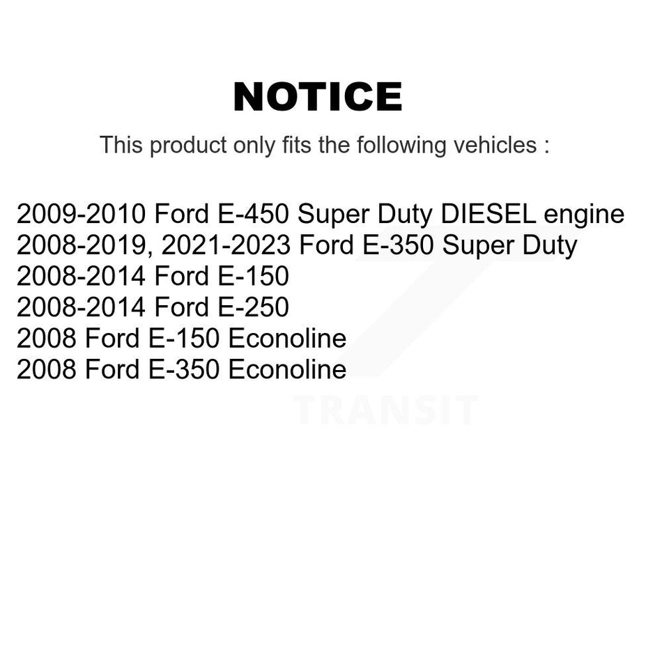 Front Rear Semi-Metallic Brake Pads Kit For Ford E-350 Super Duty E-250 E-150 E-450 KSM-100120