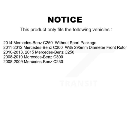 Front Rear Semi-Metallic Brake Pads Kit For Mercedes-Benz C300 C250 C230 KSM-100127