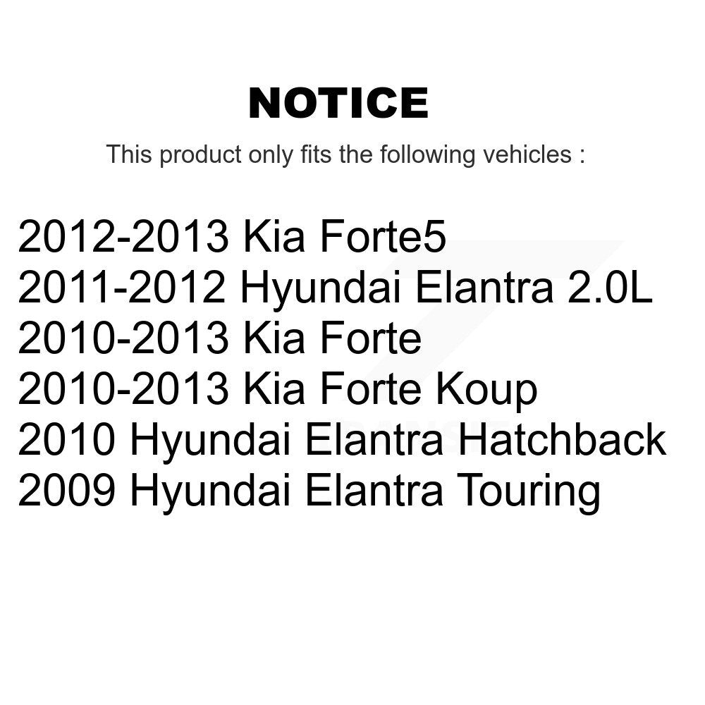 Front Rear Semi-Metallic Brake Pads Kit For Hyundai Elantra Kia Forte Koup Forte5 KSM-100150