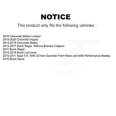 Front Rear Semi-Metallic Brake Pads Kit For Chevrolet Buick Malibu Impala LaCrosse Regal KSM-100164