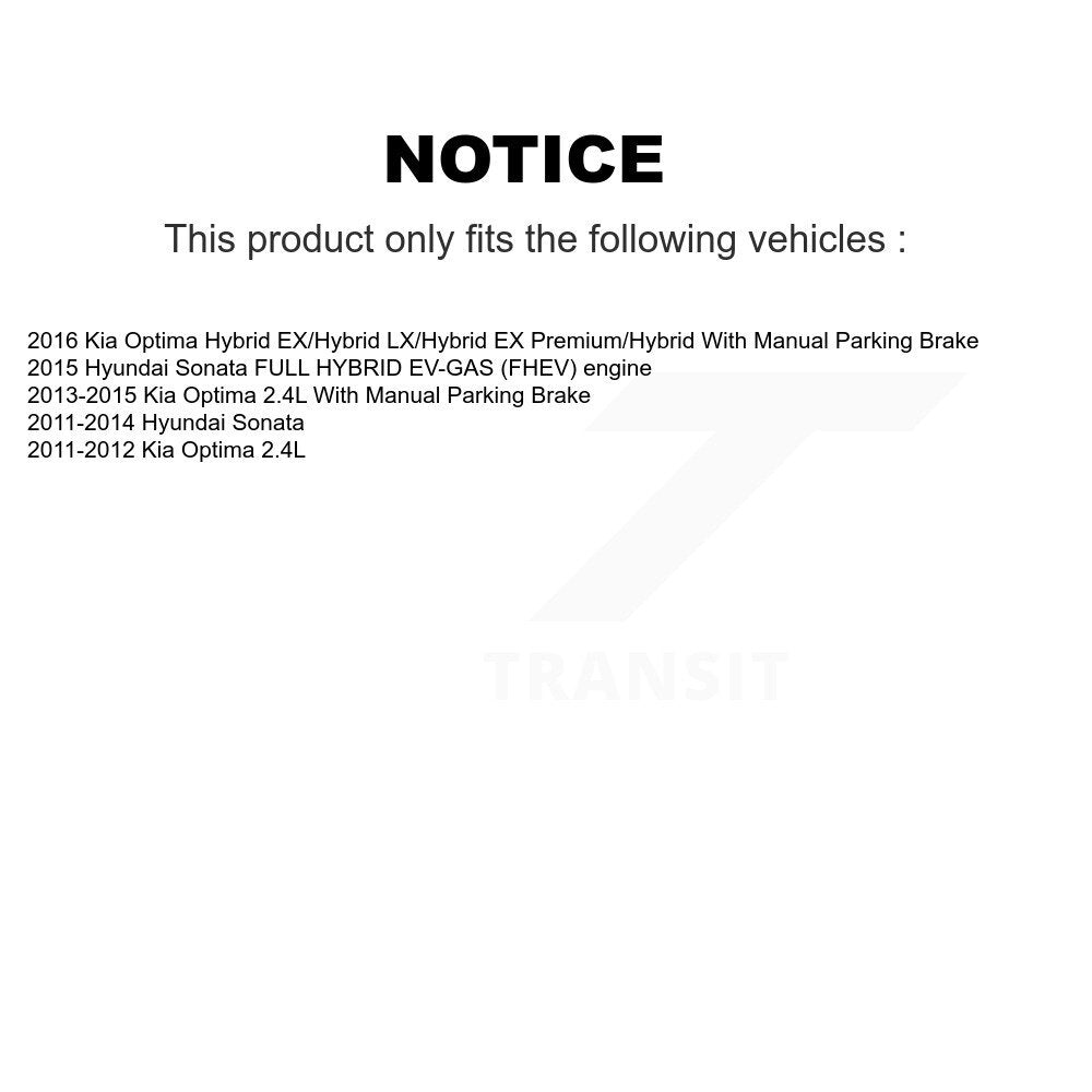 Front Rear Semi-Metallic Brake Pads Kit For Hyundai Sonata Kia Optima KSM-100169