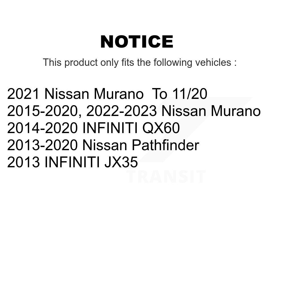 Front Rear Semi-Metallic Brake Pads Kit For Nissan Murano Pathfinder INFINITI QX60 JX35 KSM-100207