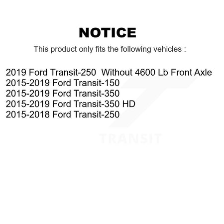 Front Rear Semi-Metallic Brake Pads Kit For Ford Transit-250 Transit-150 Transit-350 HD KSM-100222