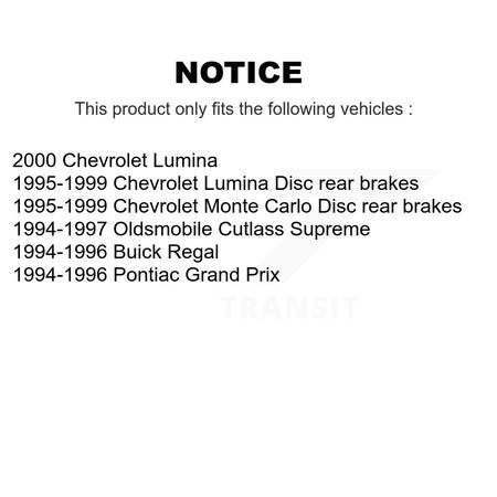 Front Rear Semi-Metallic Brake Pads Kit For Chevrolet Lumina Oldsmobile Cutlass Supreme KSM-100239