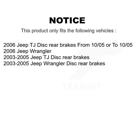 Front Rear Semi-Metallic Brake Pads Kit For Jeep Wrangler TJ KSM-100252