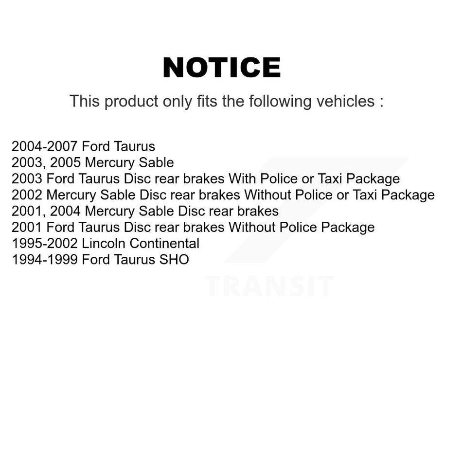 Front Rear Semi-Metallic Brake Pads Kit For Ford Taurus Lincoln Continental Mercury Sable KSM-100270