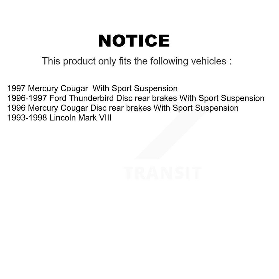 Front Rear Semi-Metallic Brake Pads Kit For Lincoln Mark VIII Ford Thunderbird Mercury KSM-100271