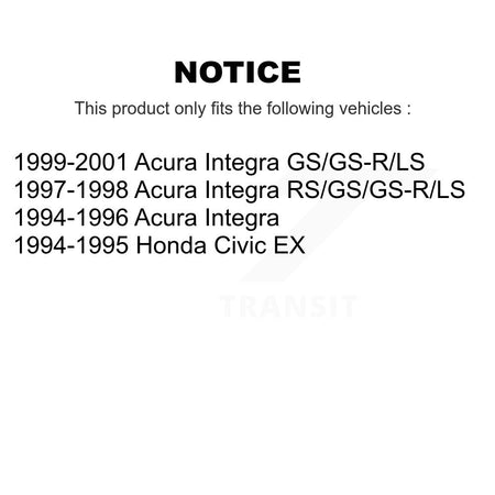 Front Rear Semi-Metallic Brake Pads Kit For Acura Integra Honda Civic KSM-100273