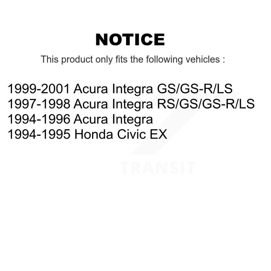 Front Rear Semi-Metallic Brake Pads Kit For Acura Integra Honda Civic KSM-100273