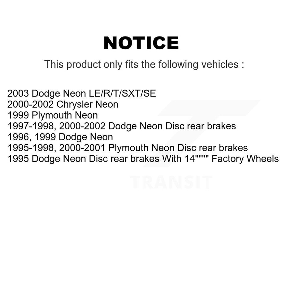 Front Rear Semi-Metallic Brake Pads Kit For Neon Chrysler Dodge Plymouth KSM-100283