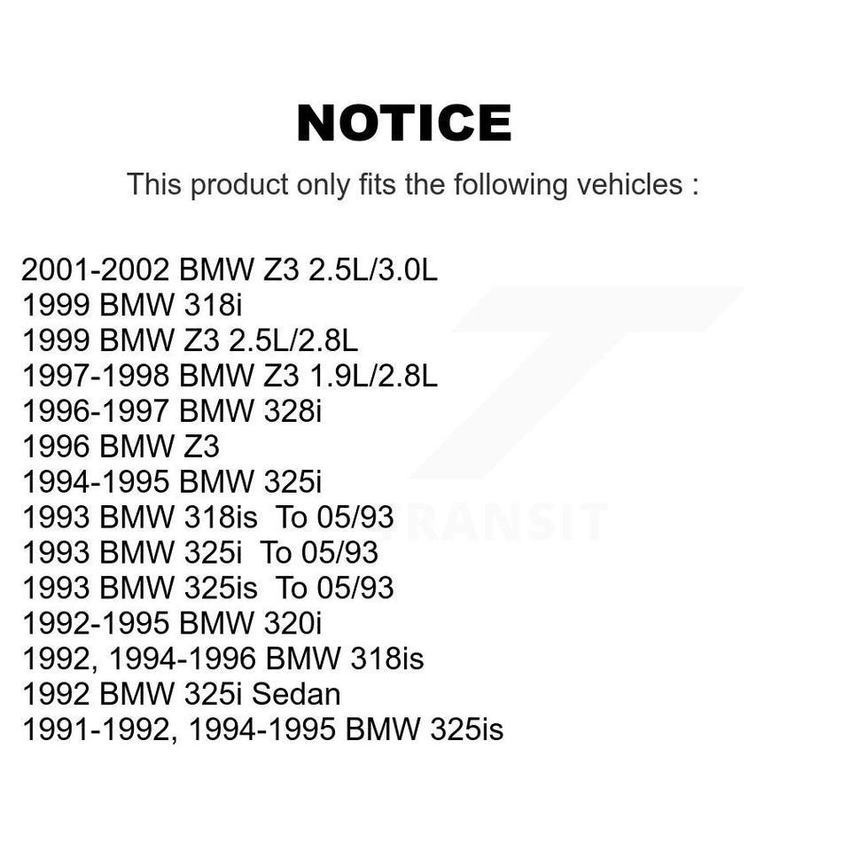 Front Rear Semi-Metallic Brake Pads Kit For BMW Z3 325i 328i 325is 318is 320i 318i KSM-100322