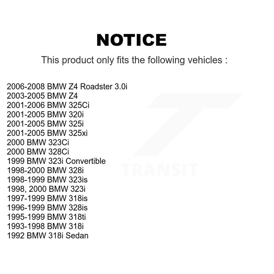 Front Rear Semi-Metallic Brake Pads Kit For BMW Z4 325i 325Ci 320i 325xi 328i 323i 318i KSM-100323
