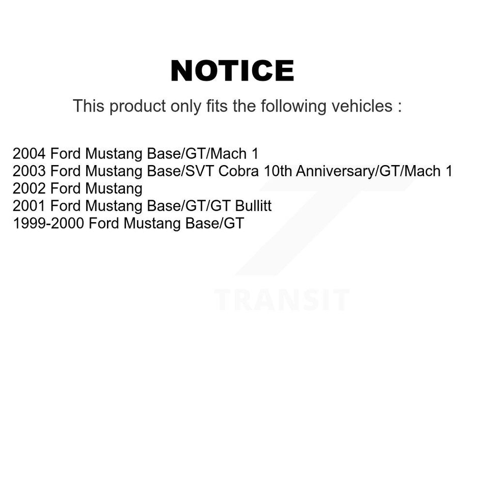 Front Rear Semi-Metallic Brake Pads Kit For Ford Mustang KSM-100340