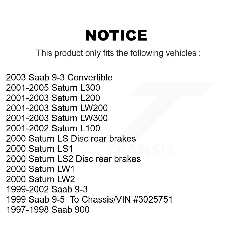 Front Rear Semi-Metallic Brake Pads Kit For Saab Saturn 9-3 L200 L300 L100 LW200 LS1 900 KSM-100350