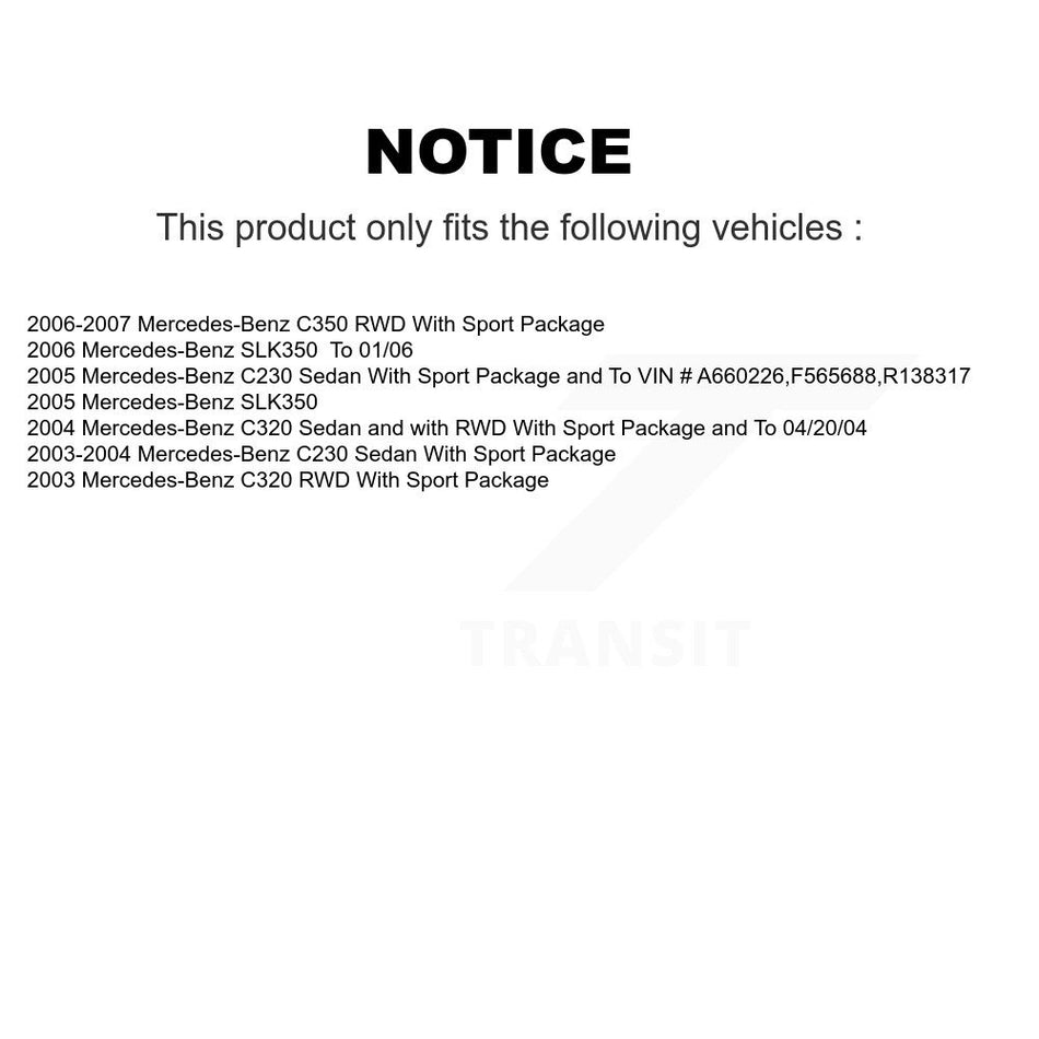 Front Rear Semi-Metallic Brake Pads Kit For Mercedes-Benz C230 SLK350 C320 C350 KSM-100368