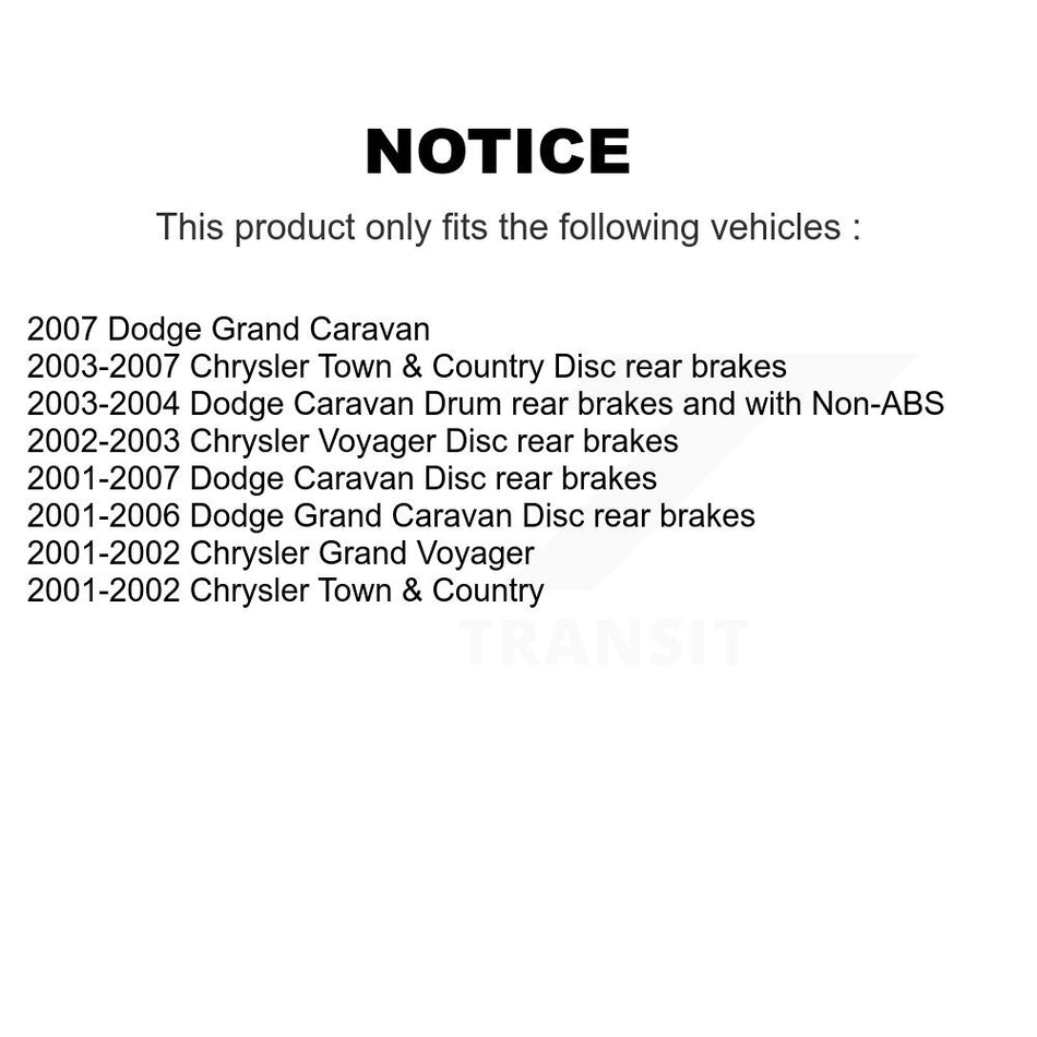 Front Rear Semi-Metallic Brake Pads Kit For Dodge Grand Caravan Chrysler Town & Country KSM-100378