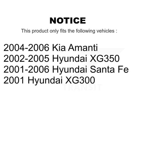 Front Rear Semi-Metallic Brake Pads Kit For Hyundai Santa Fe Kia Amanti XG350 XG300 KSM-100379
