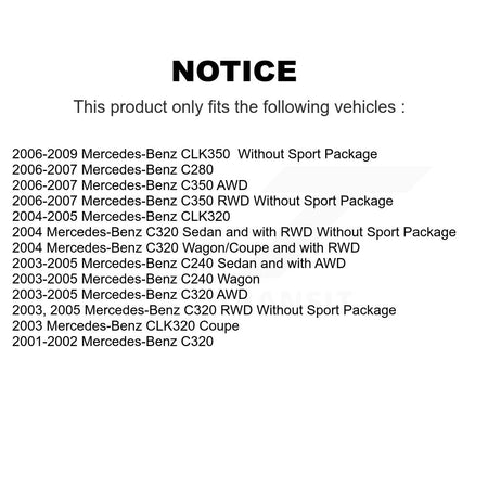 Front Rear Semi-Metallic Brake Pads Kit For Mercedes-Benz C280 C240 CLK350 CLK320 C320 KSM-100388