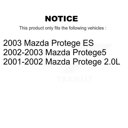 Front Rear Semi-Metallic Brake Pads Kit For Mazda Protege Protege5 KSM-100395