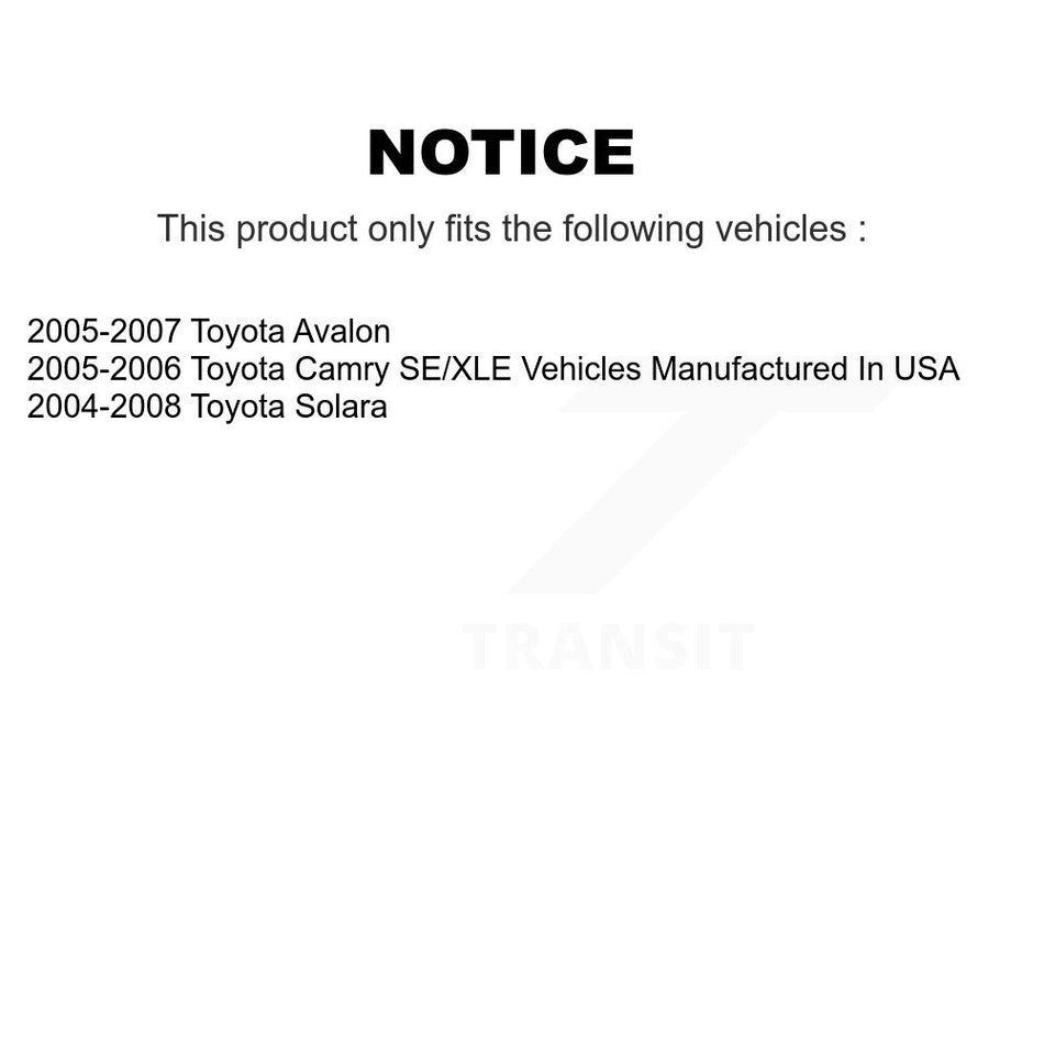 Front Rear Semi-Metallic Brake Pads Kit For Toyota Camry Solara Avalon KSM-100397