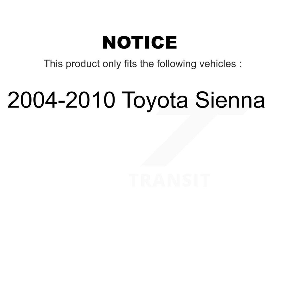 Front Rear Semi-Metallic Brake Pads Kit For 2004-2010 Toyota Sienna KSM-100399