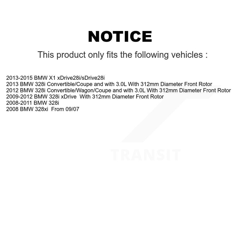 Front Rear Semi-Metallic Brake Pads Kit For BMW 328i xDrive 323i X1 328xi KSM-100416