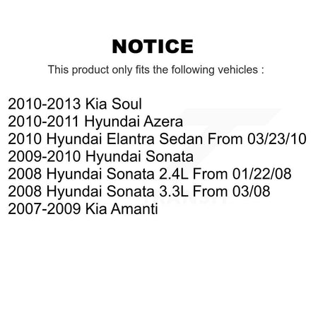 Front Rear Semi-Metallic Brake Pads Kit For Kia Hyundai Soul Elantra Sonata Amanti Azera KSM-100420