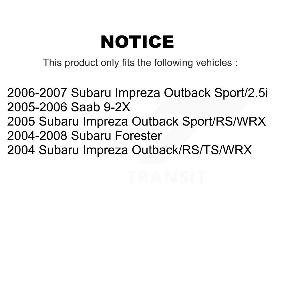 Front Rear Semi-Metallic Brake Pads Kit For Subaru Impreza Forester Saab 9-2X KSM-100423