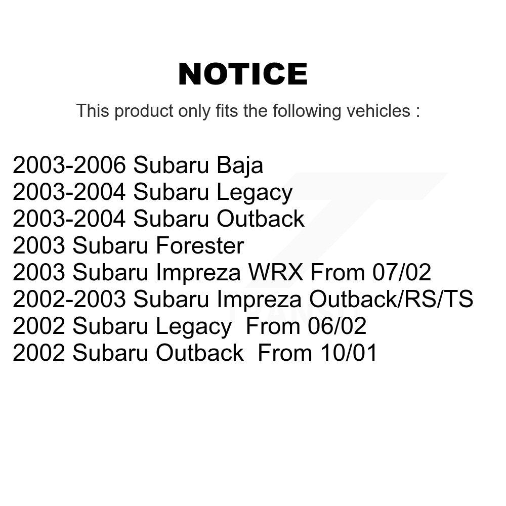 Front Rear Semi-Metallic Brake Pads Kit For Subaru Impreza Outback Legacy Forester Baja KSM-100425
