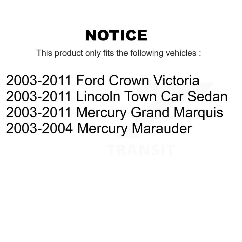 Front Rear Semi-Metallic Brake Pads Kit For Ford Crown Victoria Lincoln Town Car Mercury KSM-100427