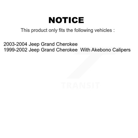 Front Rear Semi-Metallic Brake Pads Kit For Jeep Grand Cherokee KSM-100432