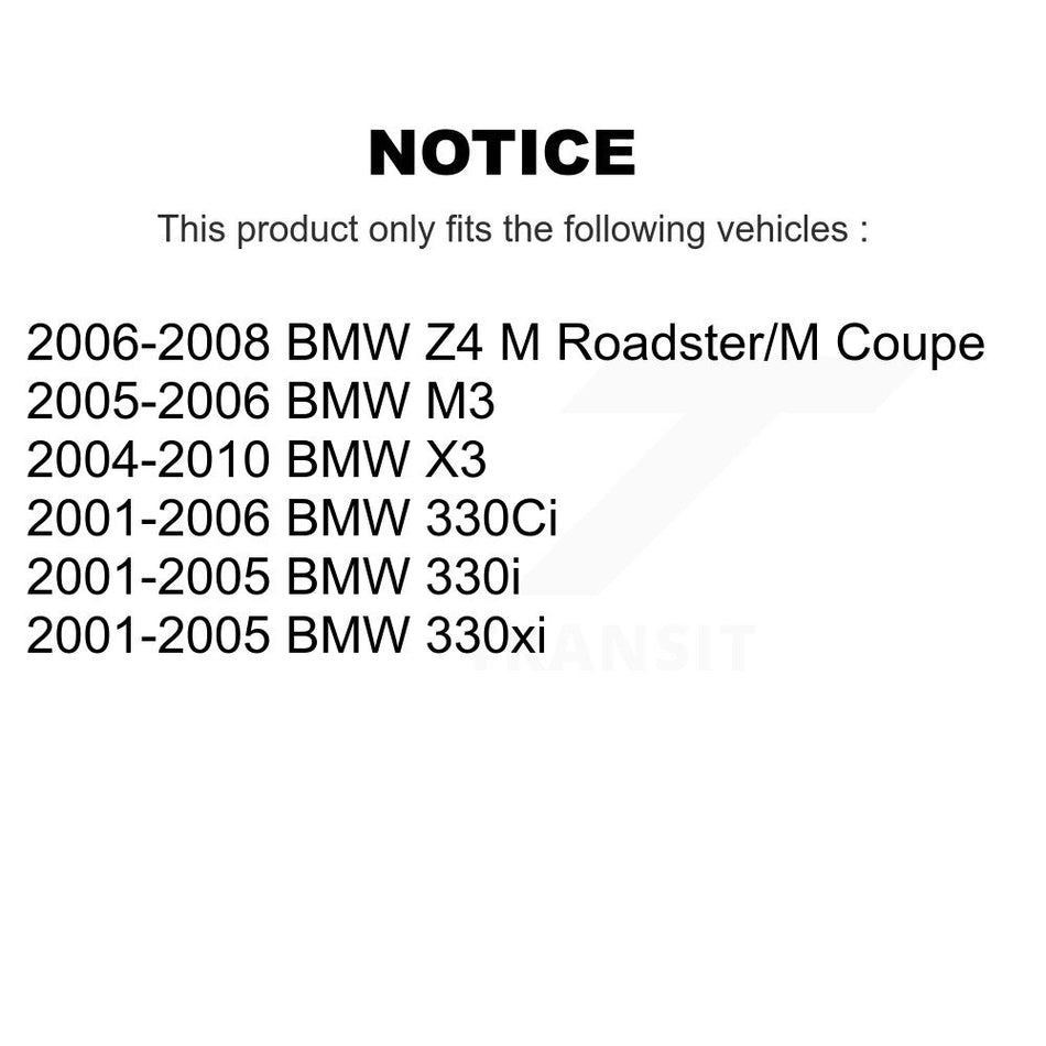 Front Rear Semi-Metallic Brake Pads Kit For BMW X3 330Ci Z4 330i 330xi M3 KSM-100434