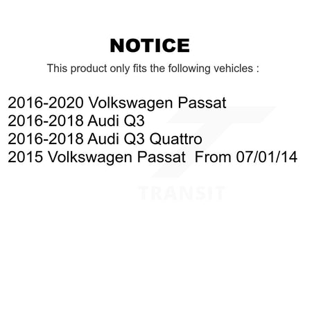 Front Rear Semi-Metallic Brake Pads Kit For Volkswagen Passat Audi Q3 Quattro KSM-100453