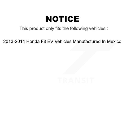 Front Rear Semi-Metallic Brake Pads Kit For Honda Fit EV Vehicles Manufactured In Mexico KSM-100484
