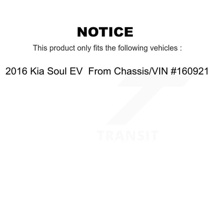 Front Rear Semi-Metallic Brake Pads Kit For 2016 Kia Soul EV From Chassis VIN #160921 KSM-100494