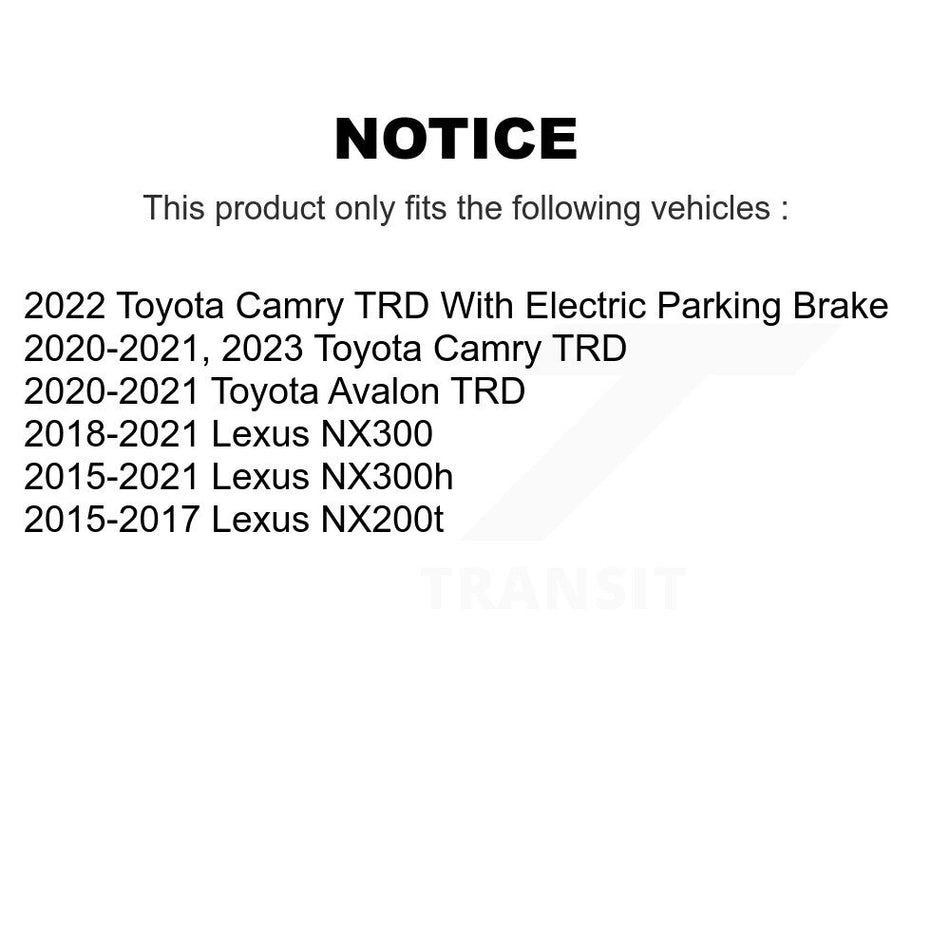 Front Rear Semi-Metallic Brake Pads Kit For Lexus Toyota Camry NX300 NX200t NX300h Avalon KSM-100496