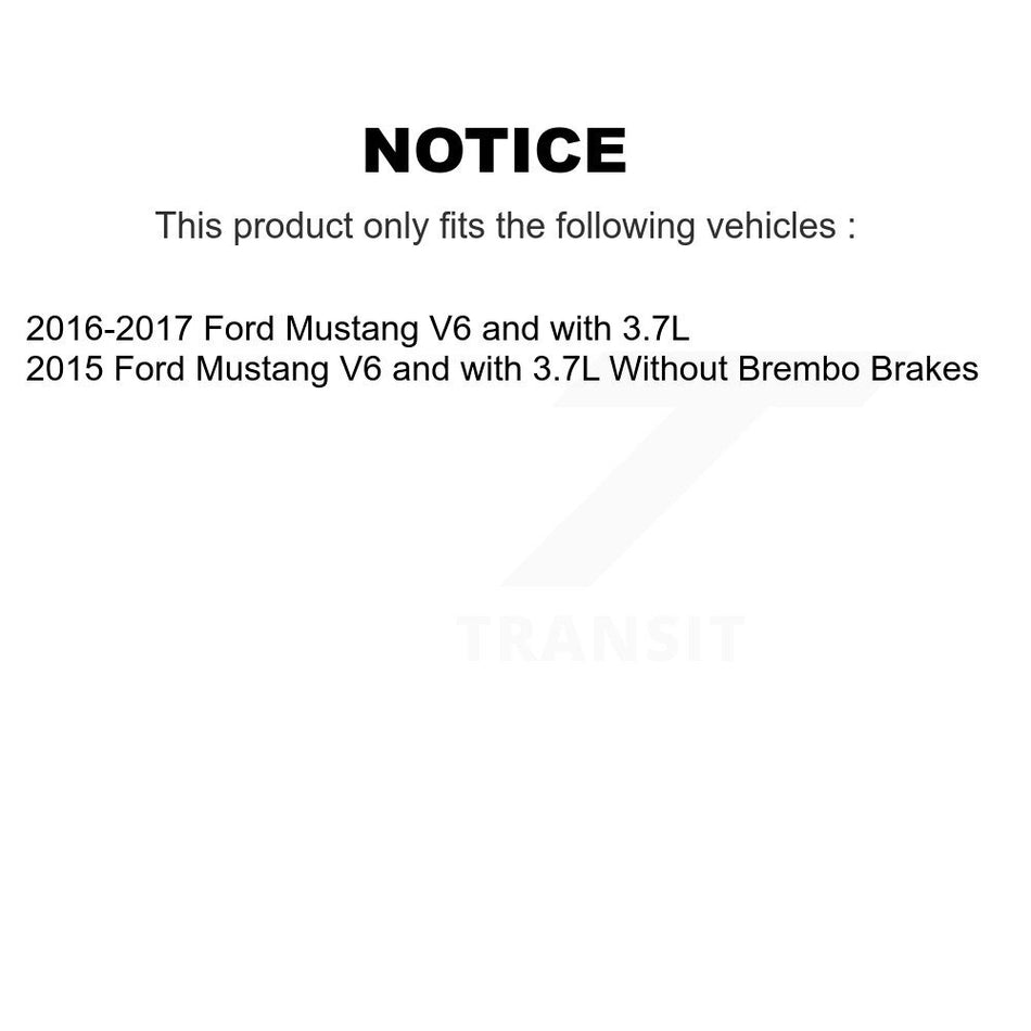 Front Rear Semi-Metallic Brake Pads Kit For Ford Mustang V6 with 3.7L KSM-100516