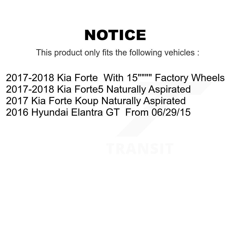 Front Rear Semi-Metallic Brake Pads Kit For Hyundai Elantra GT Kia Forte Koup KSM-100524