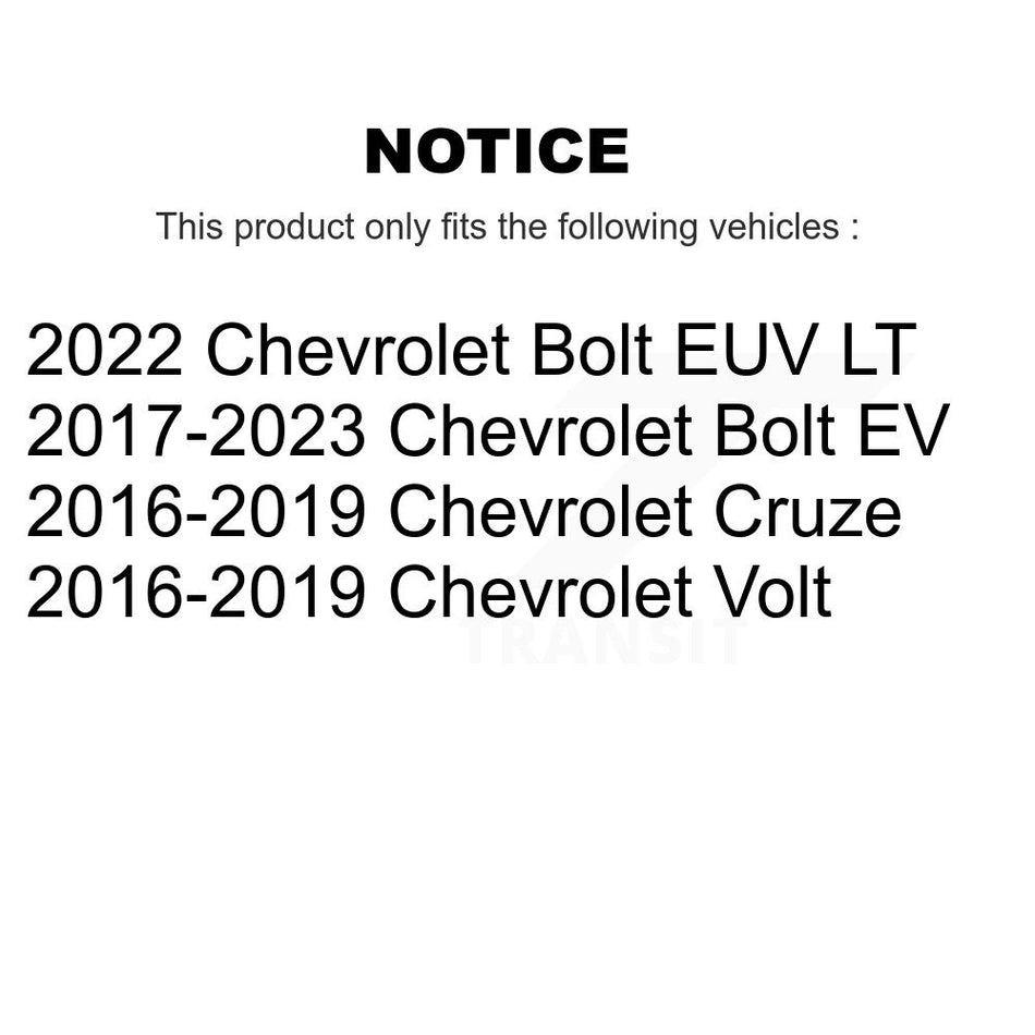 Front Rear Semi-Metallic Brake Pads Kit For Chevrolet Cruze Bolt EV Volt EUV KSM-100526