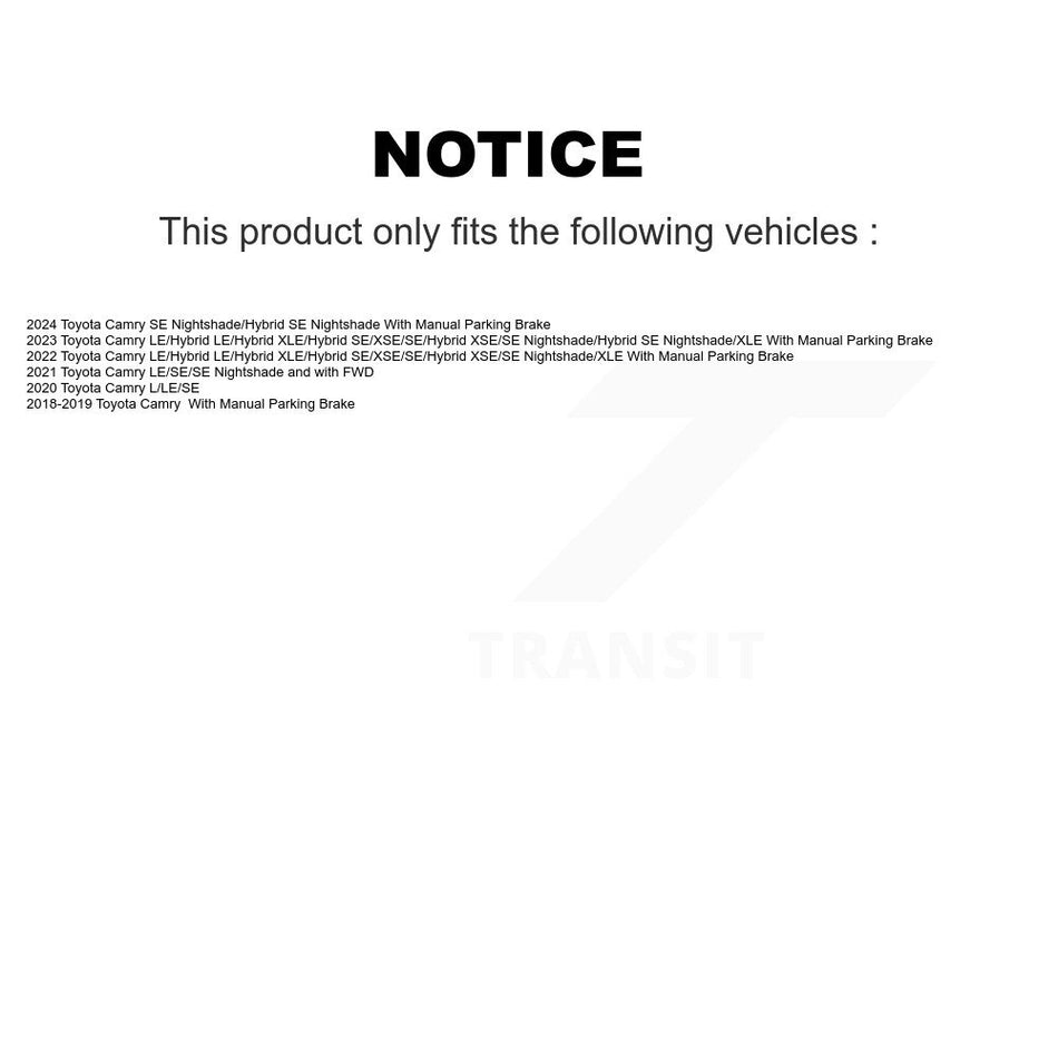 Front Rear Semi-Metallic Brake Pads Kit For Toyota Camry KSM-100533
