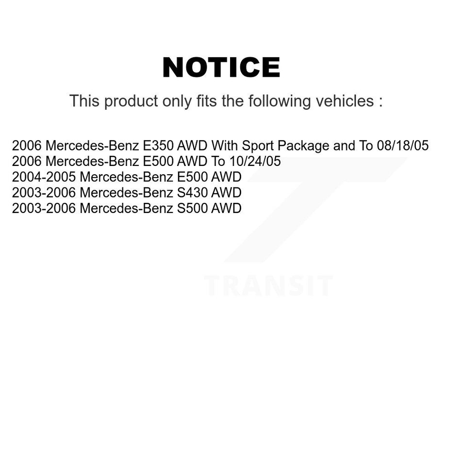 Front Rear Semi-Metallic Brake Pads Kit For Mercedes-Benz E350 S430 E500 S500 AWD KSM-100542