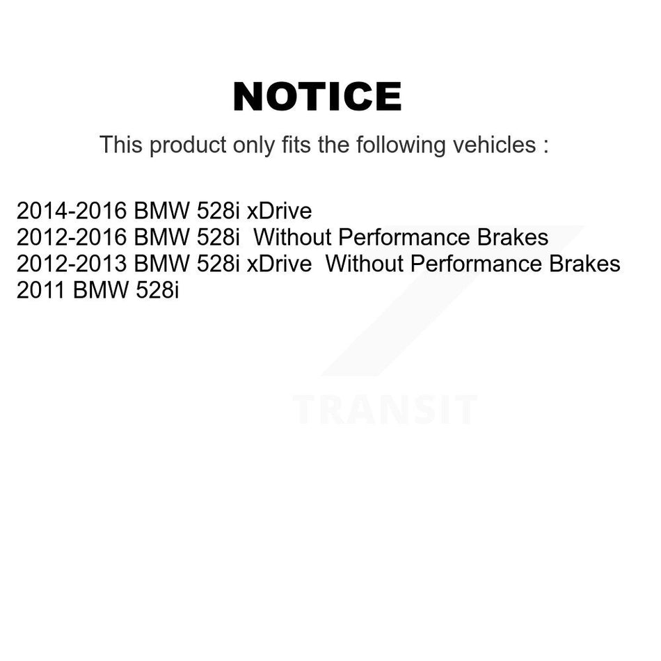 Front Rear Semi-Metallic Brake Pads Kit For BMW 528i xDrive KSM-100588
