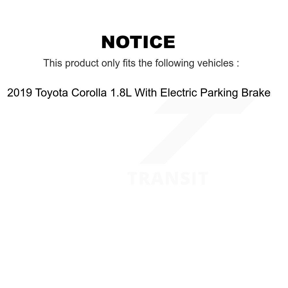 Front Rear Semi-Metallic Brake Pads Kit For 19 Toyota Corolla With Electric Parking KSM-100617