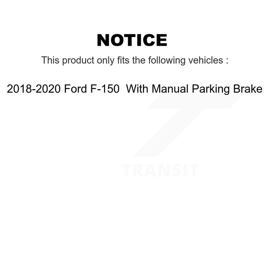 Front Rear Semi-Metallic Brake Pad Kit For 2018-2020 Ford F-150 With Manual Parking KSM-100645