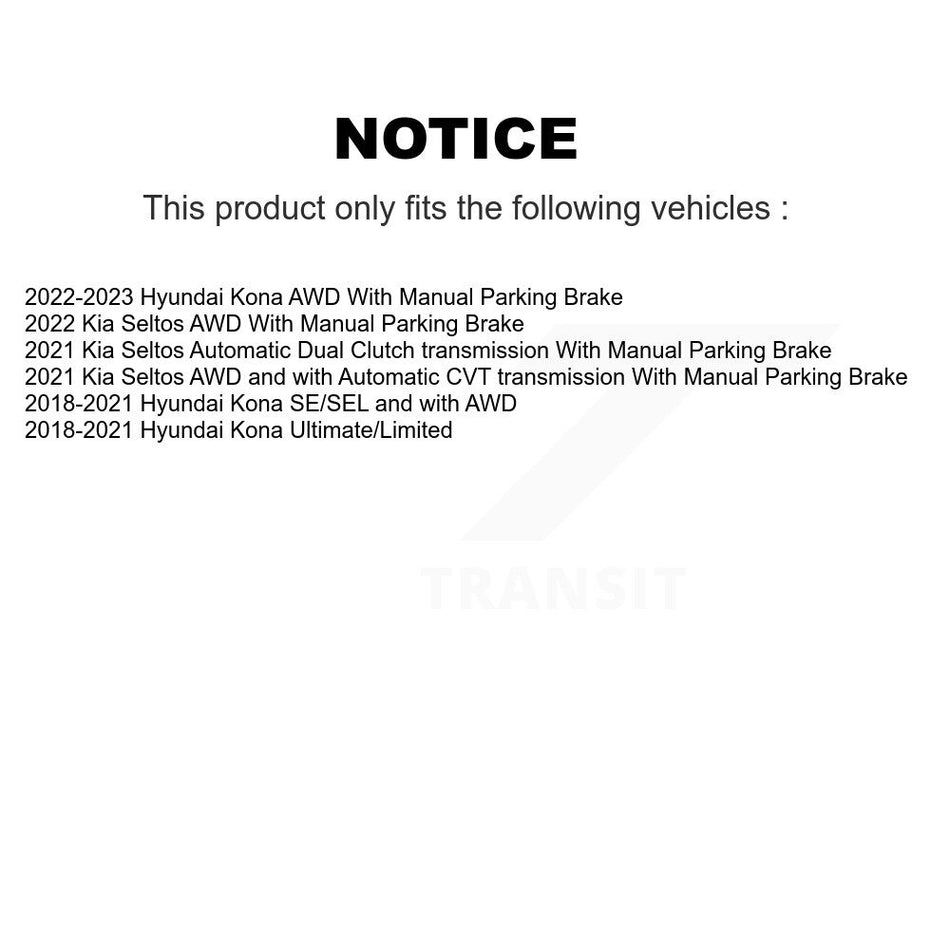 Front Rear Semi-Metallic Brake Pads Kit For Hyundai Kona Kia Seltos KSM-100683