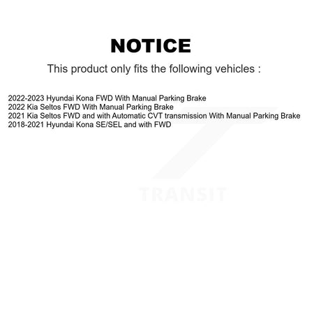 Front Rear Semi-Metallic Brake Pads Kit For Hyundai Kona Kia Seltos KSM-100684
