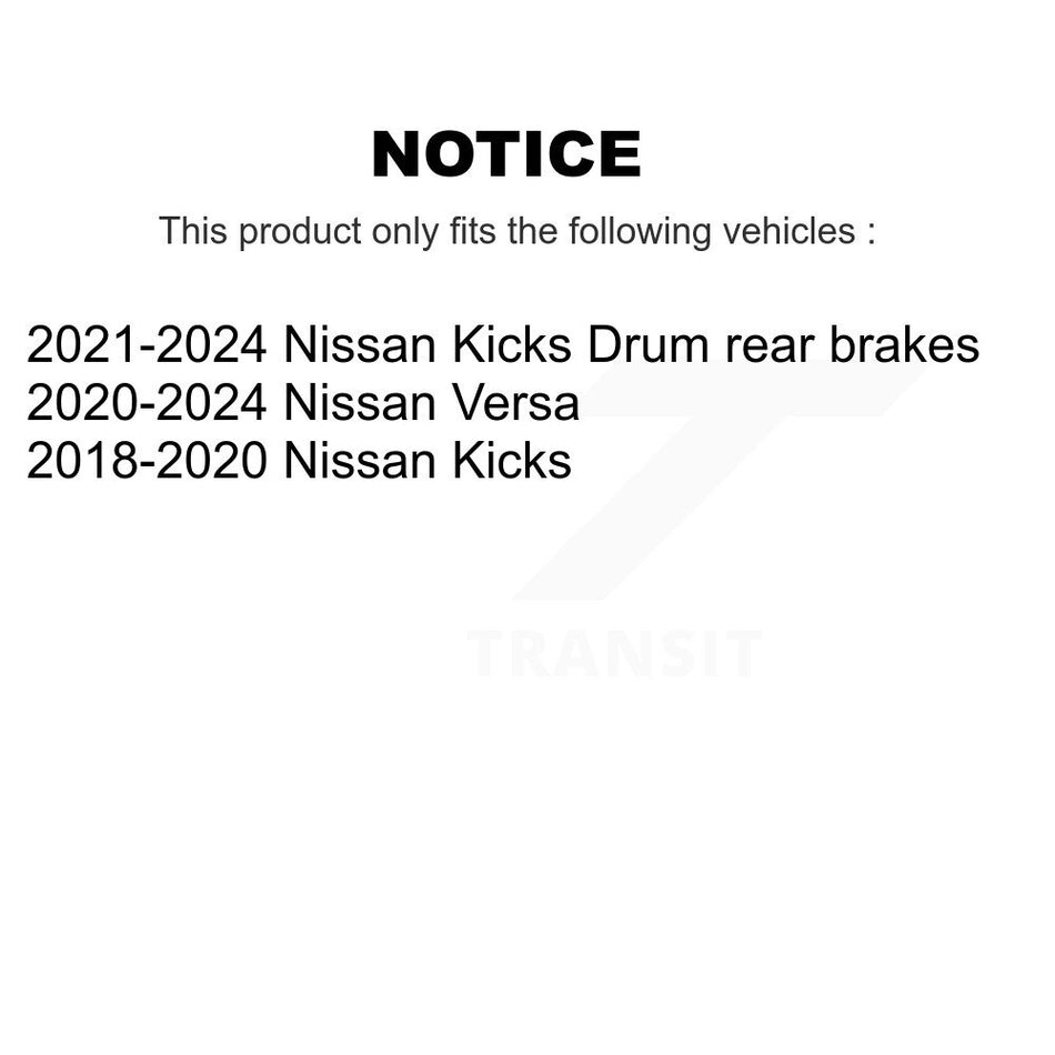 Front Rear Semi-Metallic Brake Pads And Drum Shoes Kit For Nissan Kicks Versa KSN-100914