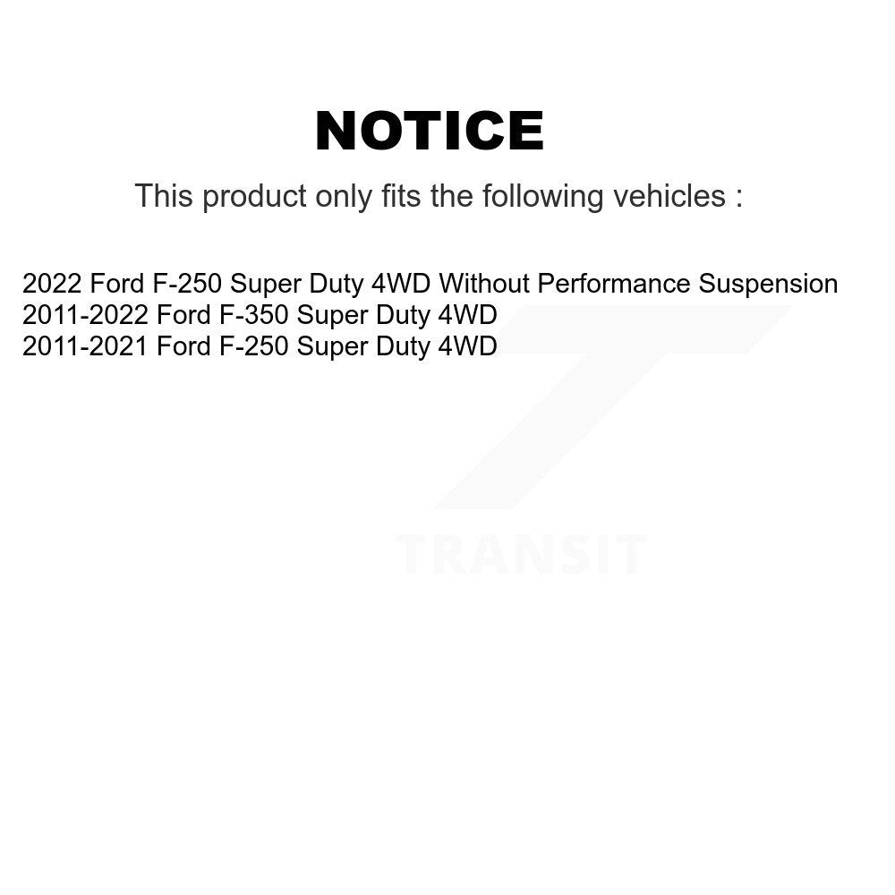 Front Suspension Shock Absorber And TOR Link Kit For Ford F-350 Super Duty F-250 4WD KSS-100036
