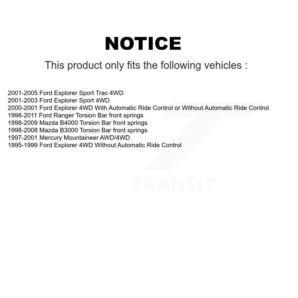 Front Suspension Shock Absorber And Link Kit For Ford Ranger Explorer Sport Trac Mazda Mercury Mountaineer B3000 B4000 KSS-100043